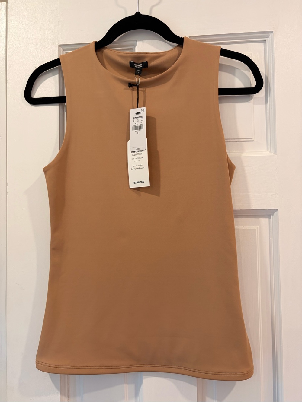 Express Women’s Sleeveless Body Contour Tank Top - Camel